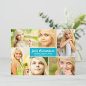 6写真モダン卒業発表V2 招待状 (スタンド正面)