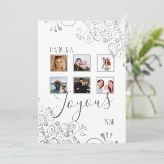 6写真モダン白年レビューのクリスマス シーズンカード (スタンド正面)