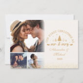 6写真初めてのクリスマスMr.And Mrs.金ゴールド シーズンカード (正面)