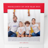 6写真年ビューフェスティバルニュースレターSquare Red 三つ折りクリスマスカード (内部最初)