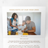 6写真年レビューのクリスマスニュースレターTri-Fo 三つ折りクリスマスカード (内部最初)