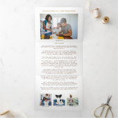 6写真年レビューのクリスマスニュースレターTri-Fo 三つ折りクリスマスカード (内部)