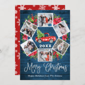 6写真素朴メリークリスマスグリーティング シーズンカード (正面/裏面)