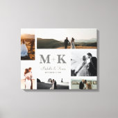 6写真結婚のコラージュ新婚Keepsake キャンバスプリント (正面)