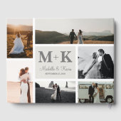 6写真結婚のコラージュ新婚Keepsake ゲストブック (裏面)
