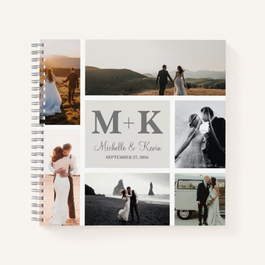 6写真結婚のコラージュ新婚Keepsake ノートブック (正面)
