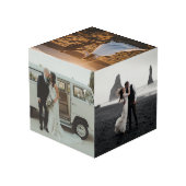 6写真結婚のコラージュ新婚Keepsake フォトキューブ (裏面アングル)