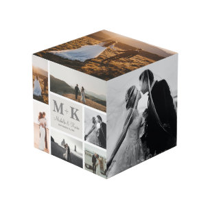 6写真結婚のコラージュ新婚Keepsake フォトキューブ