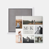 6写真結婚のコラージュ新婚Keepsake マグネット (正面/裏面)