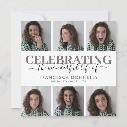 6写真葬儀記念 招待状 (正面)