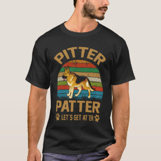 6匹のジャーマンシェパードがはしゃぎまわる Tシャツ