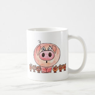 6匹の小さいブタ コーヒーマグカップ