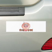6匹の小さいブタ バンパーステッカー (車上)