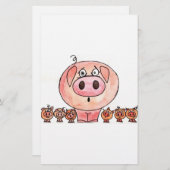 6匹の小さいブタ 便箋 (正面/裏面)