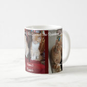 6匹の猫の写真と名前のギフト オーダーメイド コーヒーマグカップ (正面右)
