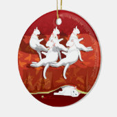 6匹の猫を飼っていて…クリスマスツリー セラミックオーナメント (左)