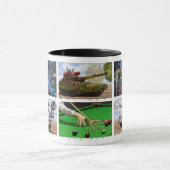 6匹のrebusのイラストレーションを含むマグありがとう マグカップ (中央)