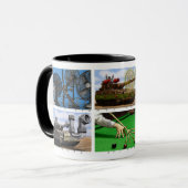 6匹のrebusのイラストレーションを含むマグありがとう マグカップ (正面左)