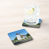 6台のプラスチック製コースターのサンドポイントライトハウスセット コースター (右側)