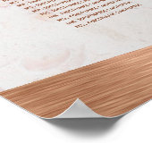 6台の結婚座席図フェイク銅大理石 ポスター (角)