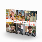 6名前をカスタムするおばあちゃんの写真ギフト フォトブロック (右)