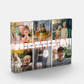 6名前をカスタムするおばあちゃんの写真ギフト フォトブロック (左)