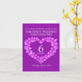 6周年アメシスト結婚記念日姉妹カード カード (黄色い花)