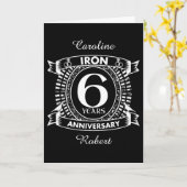 6周年結婚記念のダメージクラスト カード (黄色い花)