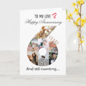 6周年結婚記念写真 カード (黄色い花)