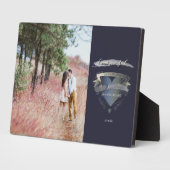 6周年結婚記念日 アイロンハートエンブレム フォトプラーク (側面)