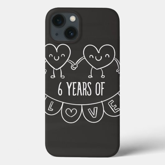 6周年記念ギフトチョークハート Case-Mate iPhoneケース (裏面)