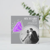 6周年記念パーティー アメシスト リング 2枚の写真 招待状 (スタンド正面)