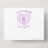 6周年記念日 アメジストパープル RSVP フォト オールインワン招待状 (裏面)