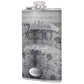 6周年記念結婚の砂糖と鉄 フラスク (左)