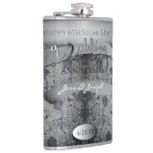 6周年記念結婚の砂糖と鉄 フラスク (右)