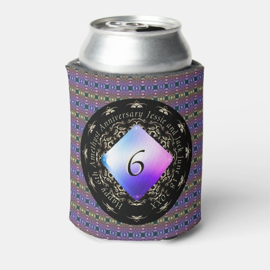 6周年記念結婚アメジスト円枕 缶クーラー (缶裏面)