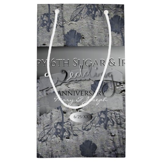 6周年記念結婚シュガー&アイアン抱き枕 スモールペーパーバッグ (裏面)