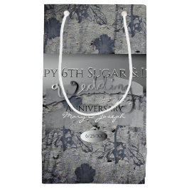 6周年記念結婚シュガー&アイアン抱き枕 スモールペーパーバッグ