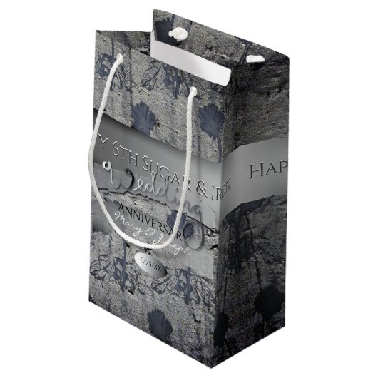 6周年記念結婚シュガー&アイアン抱き枕 スモールペーパーバッグ (裏面アングル)