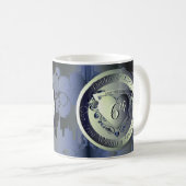 6周年記念結婚スティームパンクアイアンメダリオンC コーヒーマグカップ (正面右)