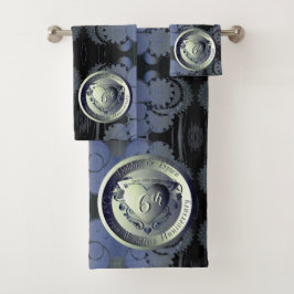 6周年記念結婚ステームパンクアイアンメダリオン バスタオルセット
