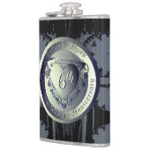 6周年記念結婚ステームパンクアイアンメダリオン フラスク (左)