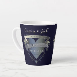 6周年記念結婚鉄ハートエンブレム カフェラテマグ
