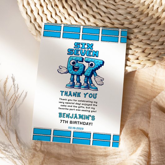 6周年7のミーム 🎉 面白くておしゃれなサンクスカード サンキューカード