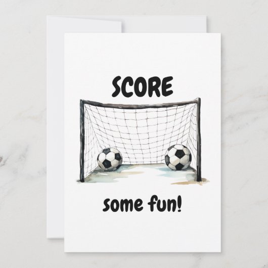 6回サッカー6回目の誕生日パーティーでキックイン 招待状 (裏面)