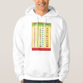 6回テーブルメンズフード付きスウェットシャツ パーカ (正面)