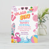 6回レトロ6thプール誕生日パーティーに飛び込む 招待状 (スタンド正面)