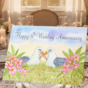 6回目の結婚記念日おめでとう レイサンミズナギドリ カード