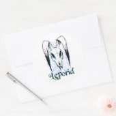 （6大ステッカー）レポリドのバニーのロゴ ラウンドシール (封筒)