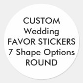 6大規模カスタムウェディングフェイスシール – ROUND ラウンドシール (正面)